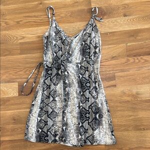 Sanctuary Black and White Snakeskin Dress